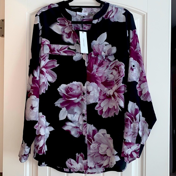 Calvin Klein Floral Shirt - Picture 1 of 4